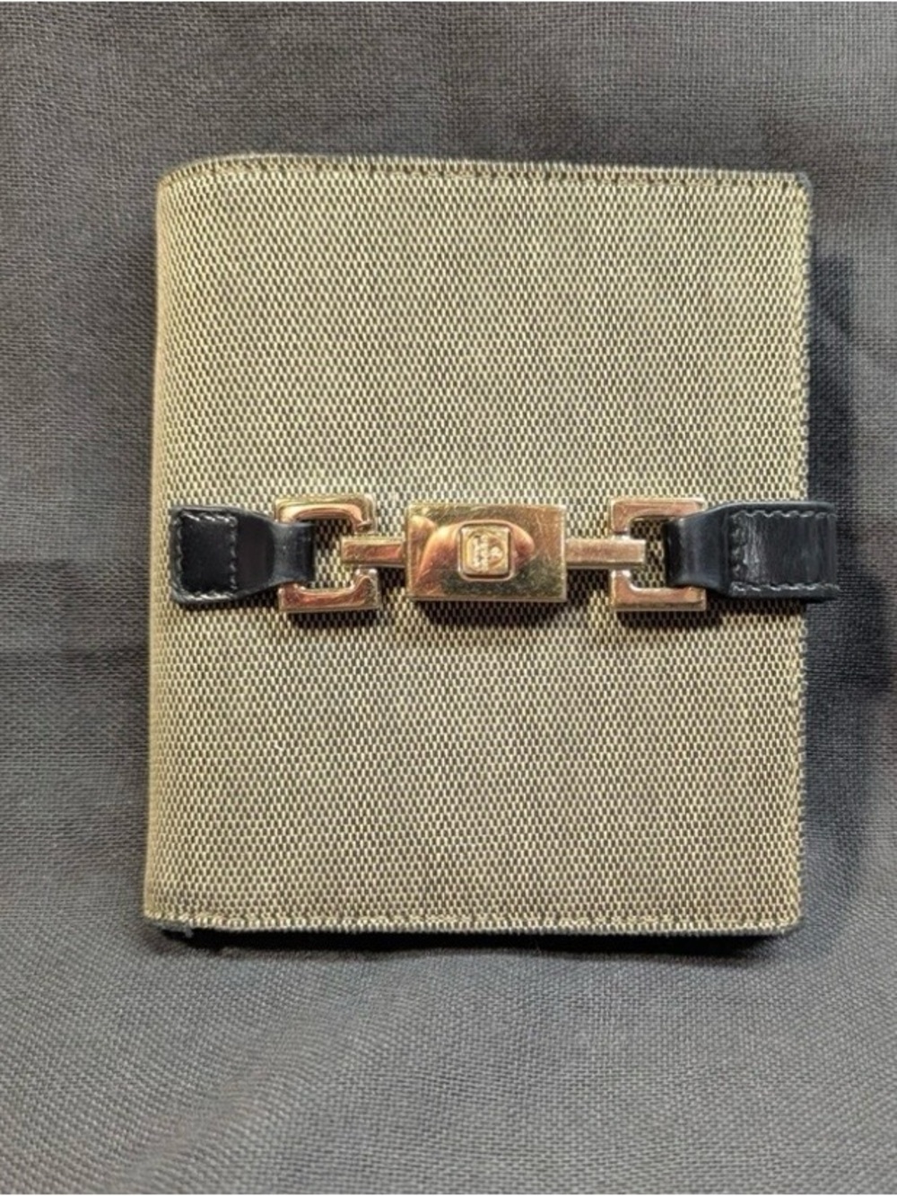 Vintage Gucci Jackie 1961 Bifold Wallet Black/Beige - Picture 2 of 6
